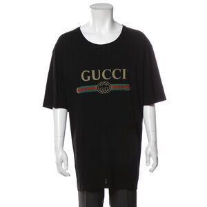 Gucci Graphic Print Black Tee Shirt